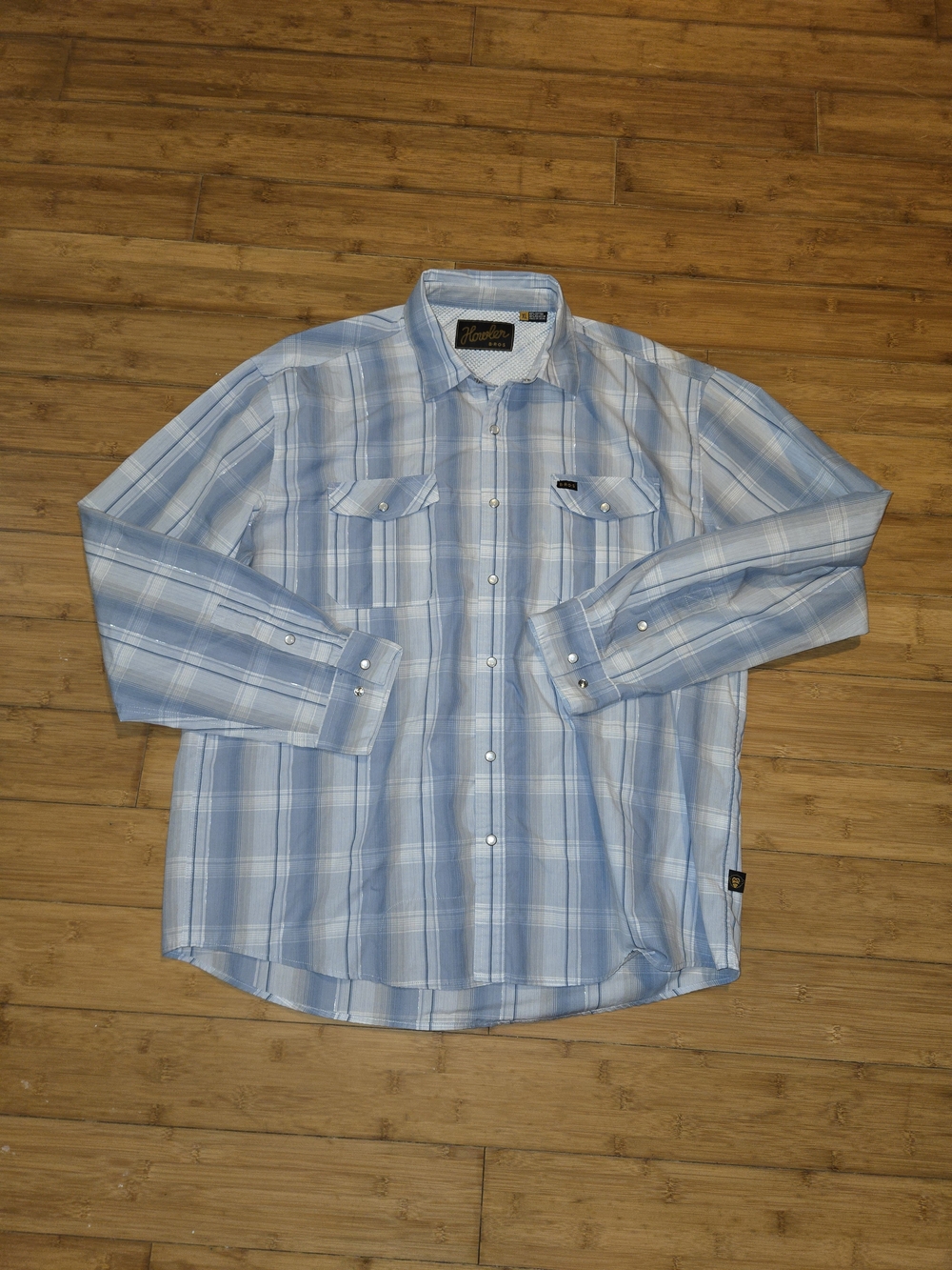 Howler Bros Harkers Flannel Shirt Plaid Blue Men XL
